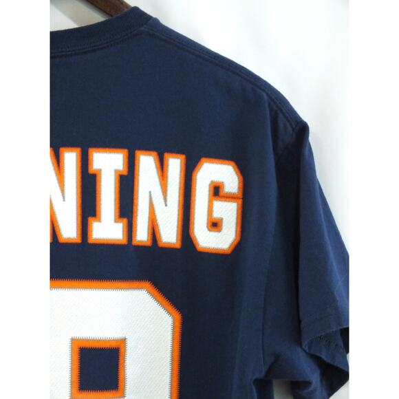 Peyton Manning Denver Broncos Shirt Mens Medium NFL Team Apparel Blue 18 - Picture 8 of 11